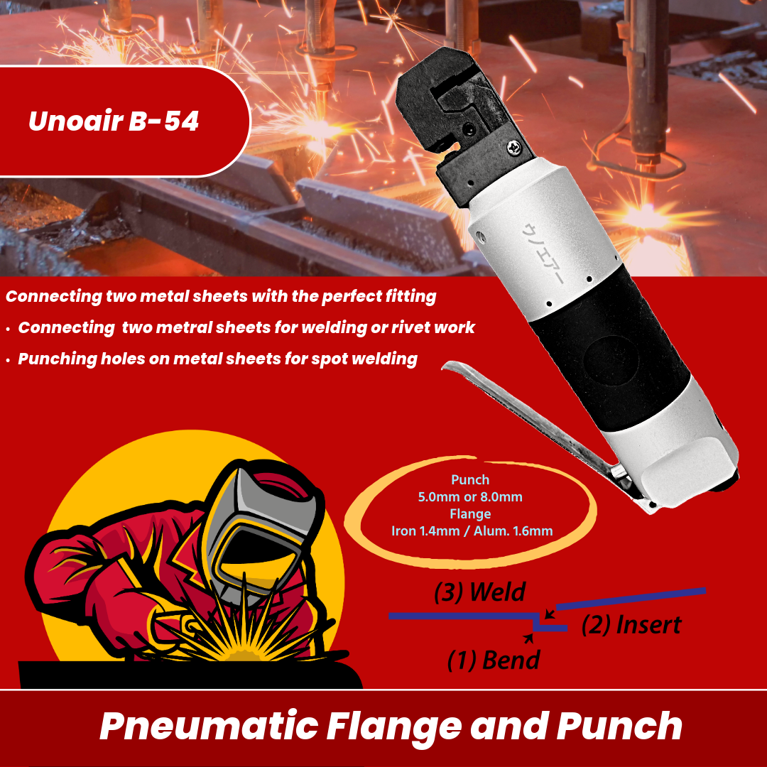 unoair pneumatic air tool compressor flange punch tool